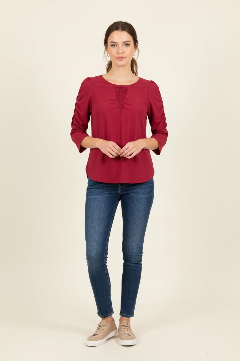Blouse Rouge - Taille M/38 de la marque IKKS | PARAD79026 - Vendu par Paradigme - Image 1