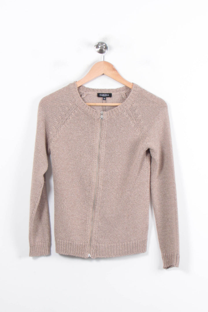 Gilet Beige - Taille S/36 de la marque Caroll | PARAD79029 - Vendu par Paradigme - Image 2
