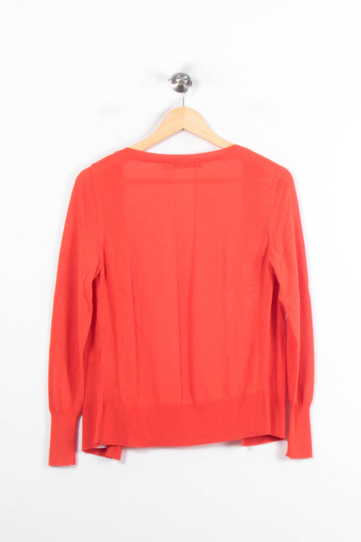 Cardigan Orange - Taille XS/34 de la marque La Fée Maraboutée | PARAD79033 - Vendu par Paradigme - Image 4