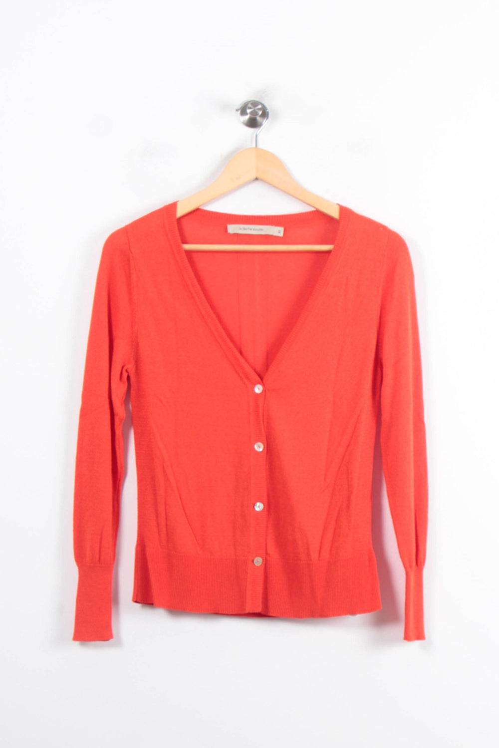 Cardigan Orange - Taille XS/34 de la marque La Fée Maraboutée | PARAD79033 - Vendu par Paradigme - Image 2
