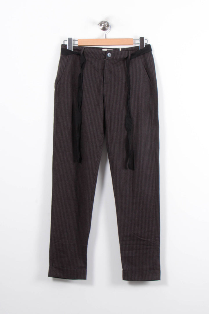 Pantalon Rayé Gris - Taille M/38 de la marque Stella Forest | PARAD79040 - Vendu par Paradigme - Image 2