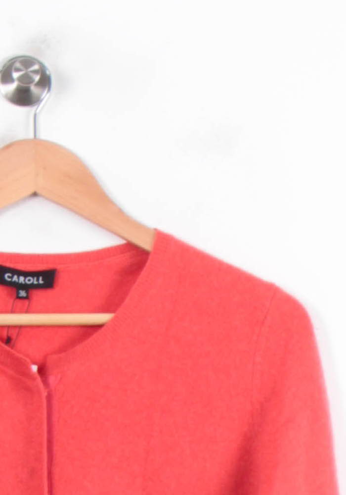 Cardigan Rouge - Taille S/36 de la marque Caroll | PARAD79054 - Vendu par Paradigme - Image 3