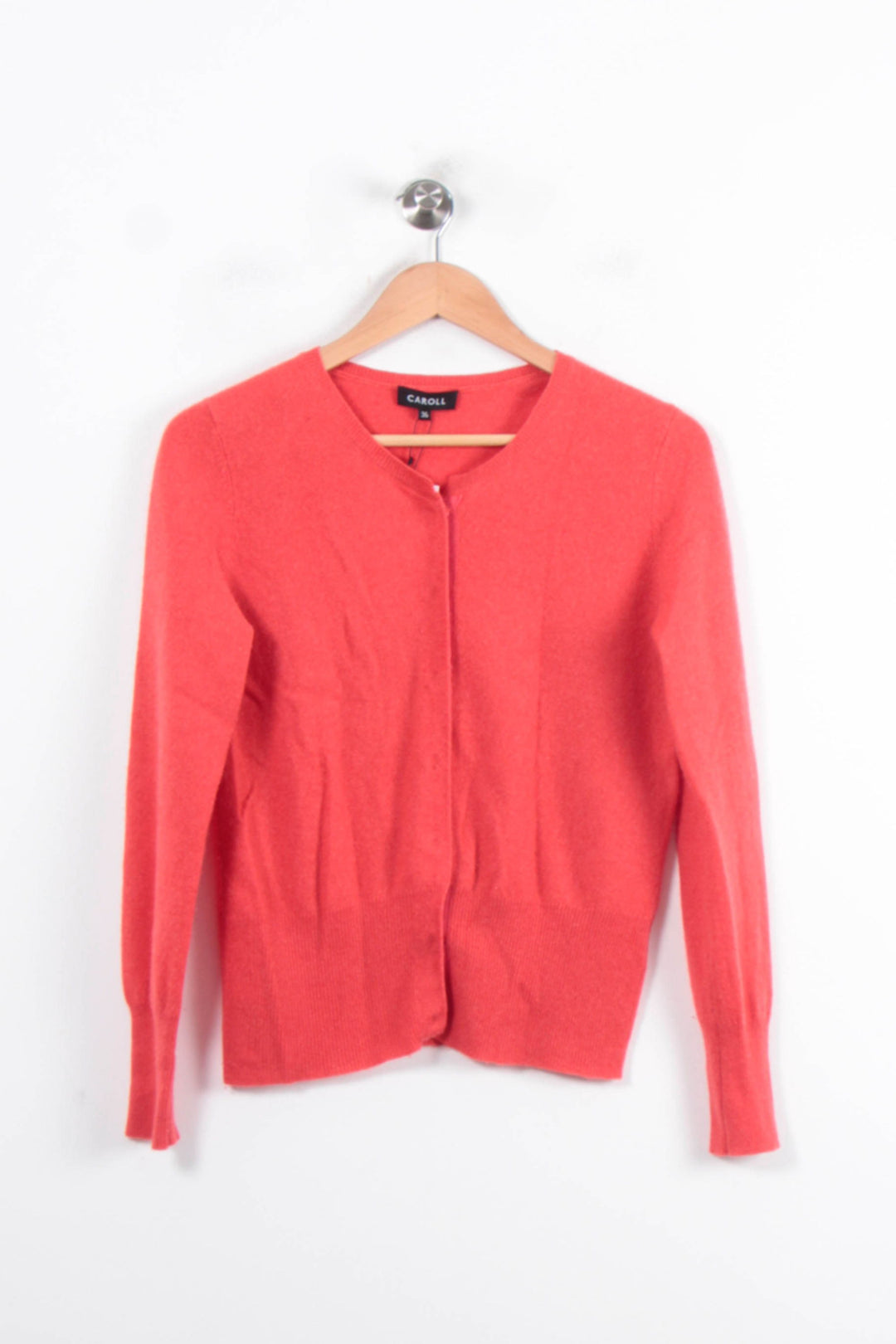Cardigan Rouge - Taille S/36 de la marque Caroll | PARAD79054 - Vendu par Paradigme - Image 2