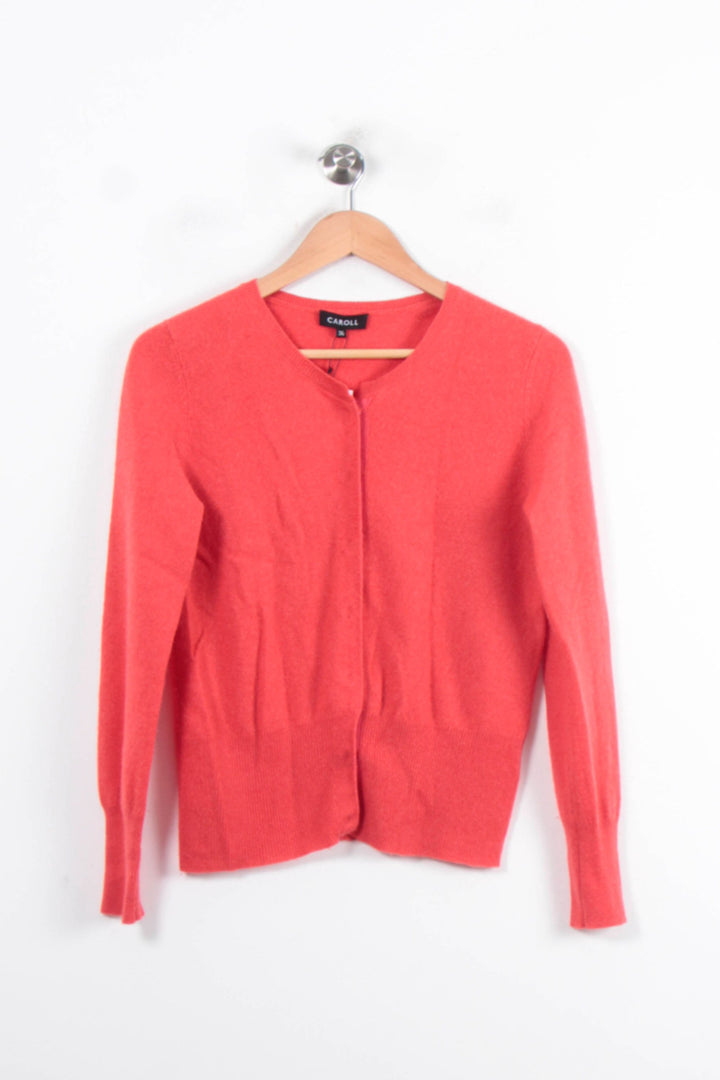 Cardigan Rouge - Taille S/36 de la marque Caroll | PARAD79054 - Vendu par Paradigme - Image 2