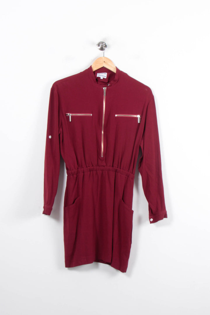 Robe Chemise Bordeaux - Taille M/38 de la marque Valentine Gauthier | PARAD79061 - Vendu par Paradigme - Image 2