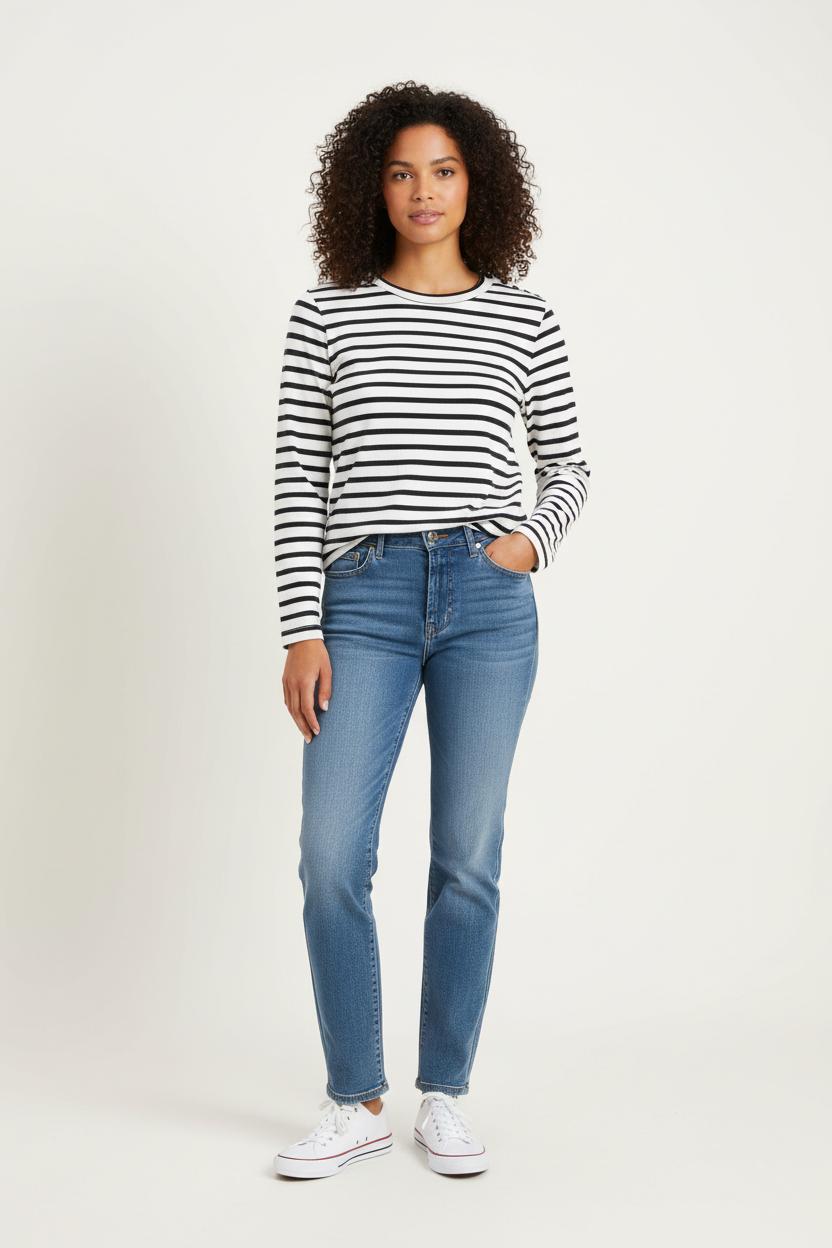 Marinière Blanche et Noire - Taille L/40 de la marque A.P.C. | PARAD79063 - Vendu par Paradigme - Image 1