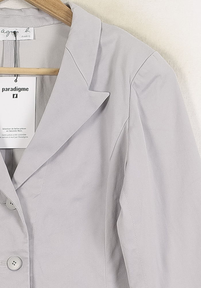 Veste Grise - Taille S/36 de la marque Agnès b. | PARAD79076 - Vendu par Paradigme - Image 3