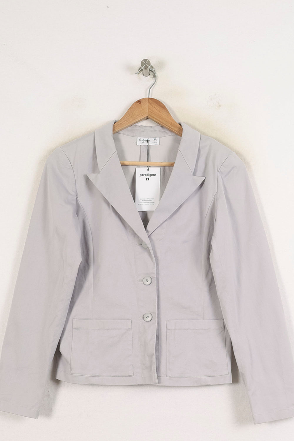 Veste Grise - Taille S/36 de la marque Agnès b. | PARAD79076 - Vendu par Paradigme - Image 2