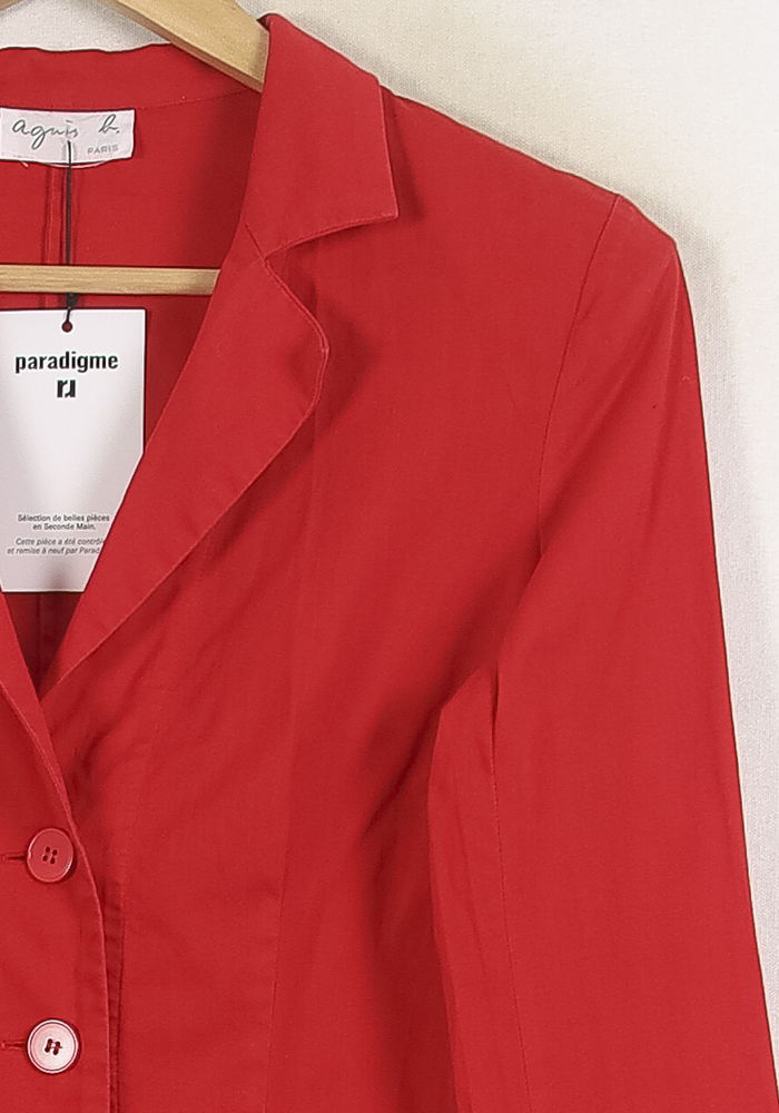 Veste Rouge - Taille S/36 de la marque Agnès b. | PARAD79078 - Vendu par Paradigme - Image 3