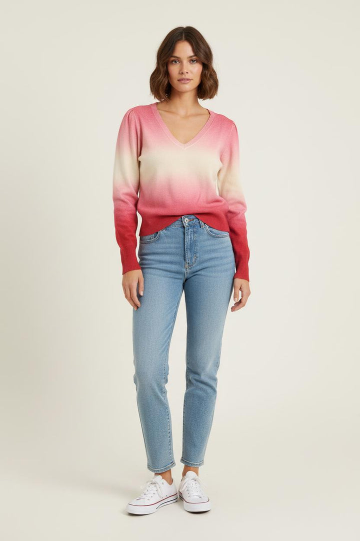 Pull Rose et Beige - Taille XS/34 de la marque Bérénice | PARAD79082 - Vendu par Paradigme - Image 1