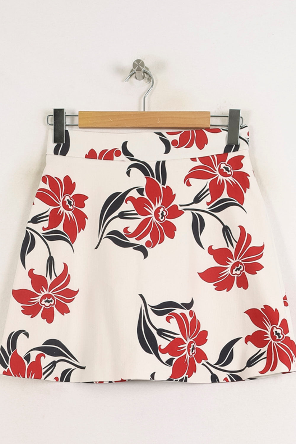 Jupe Courte Blanche et Rouge - Taille M/38 de la marque Tara Jarmon | PARAD79088 - Vendu par Paradigme - Image 2