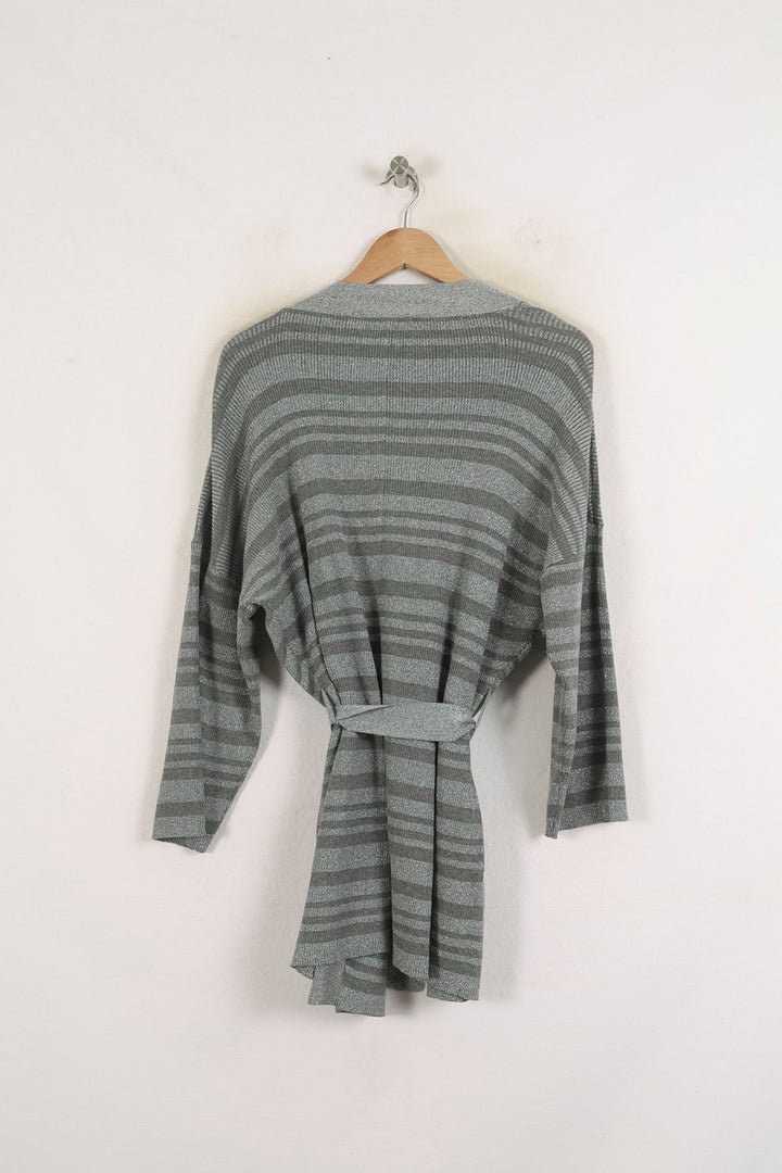 Cardigan Gris Rayé - Taille S/36 de la marque Bérénice | PARAD79093 - Vendu par Paradigme - Image 4