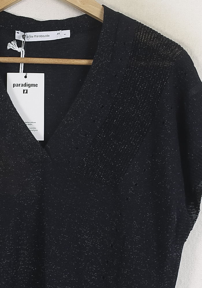 Pull Noir - Taille S/36 de la marque La Fée Maraboutée | PARAD79096 - Vendu par Paradigme - Image 3