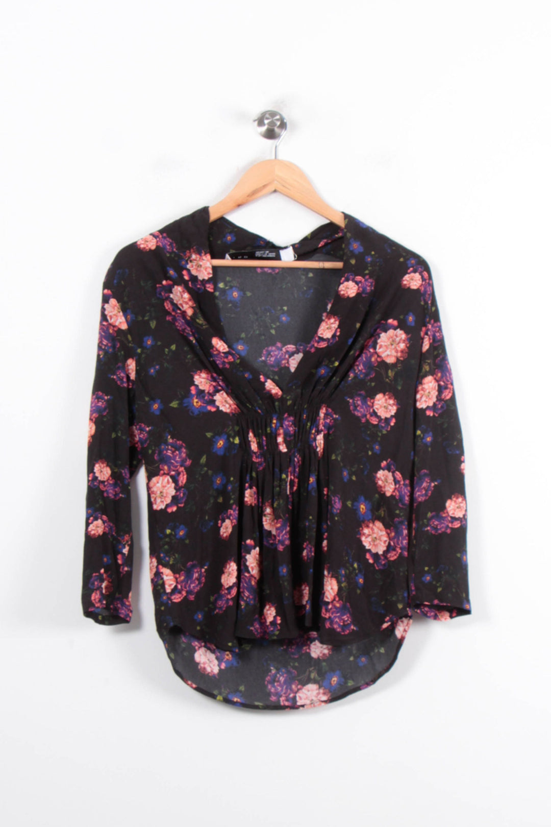 Blouse Fleurie Noire et Rose - Taille S/36 de la marque IRO | PARAD79099 - Vendu par Paradigme - Image 2