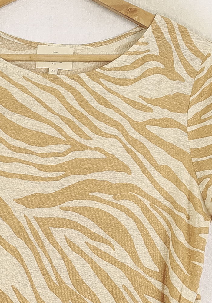 Tee-shirt Beige et Blanc - Taille XS/34 de la marque Sézane | PARAD80003 - Vendu par Paradigme - Image 3