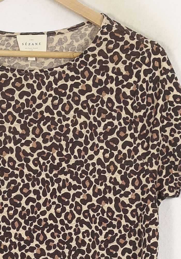 Tee-shirt Léopard Multicolore - Taille XS/34 de la marque Sézane | PARAD80005 - Vendu par Paradigme - Image 3