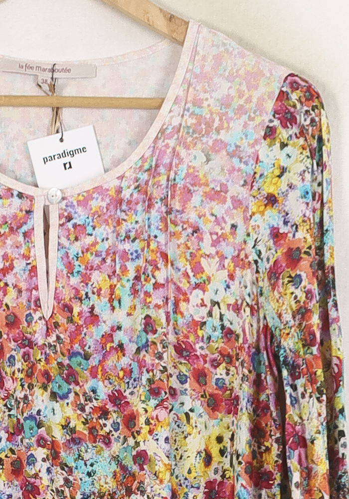 Blouse Multicolore - Taille M/38 de la marque La Fée Maraboutée | PARAD80008 - Vendu par Paradigme - Image 3