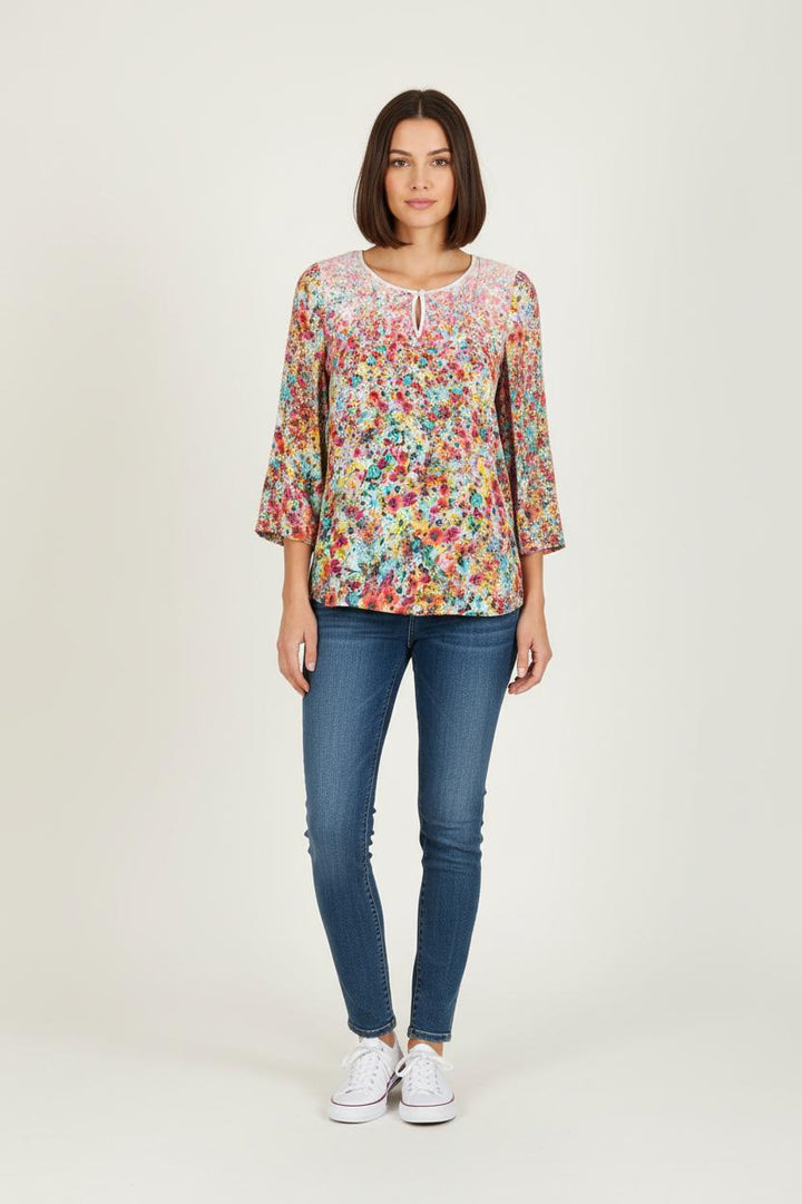Blouse Multicolore - Taille M/38 de la marque La Fée Maraboutée | PARAD80008 - Vendu par Paradigme - Image 1