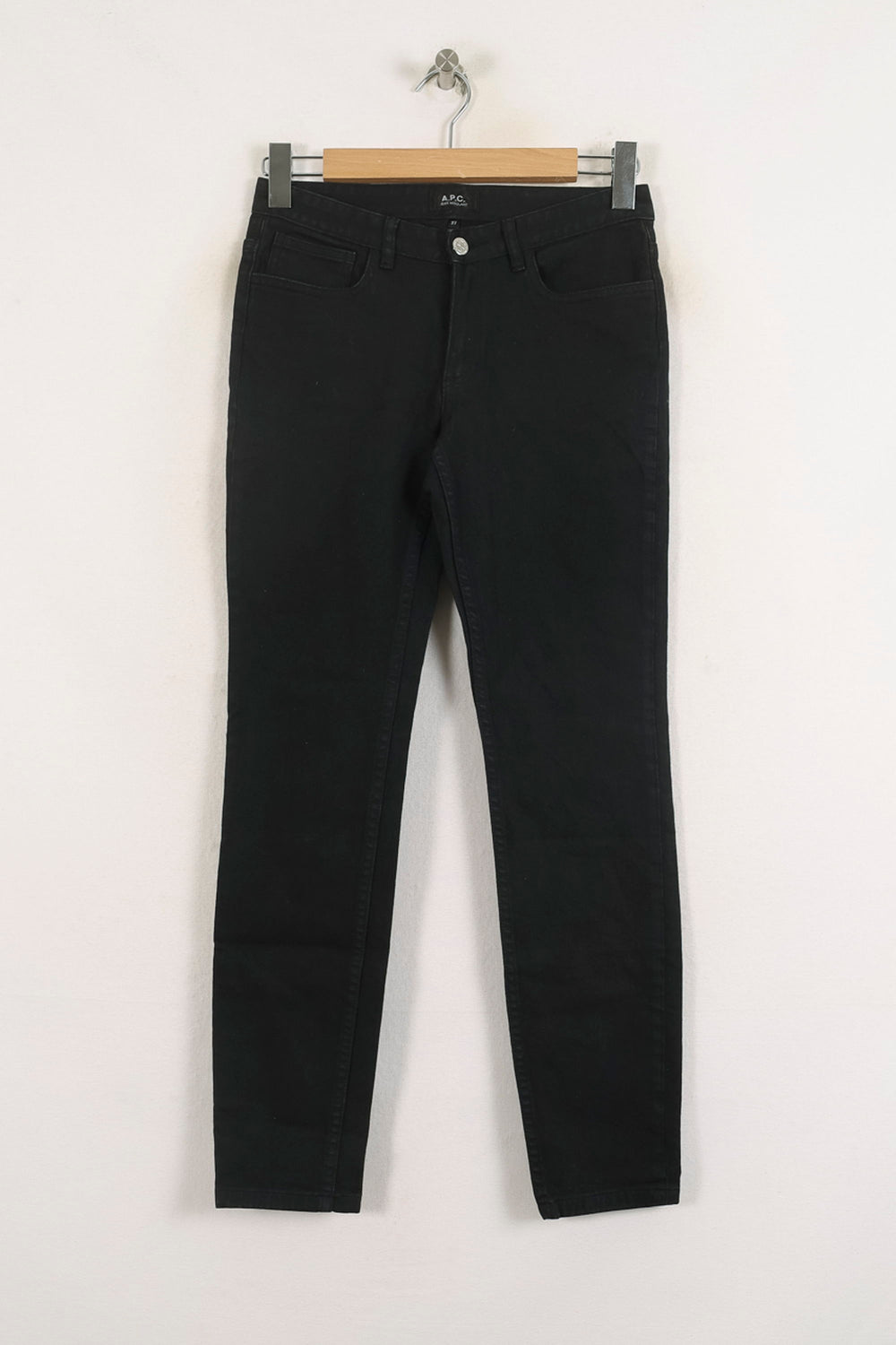 Jean Slim Noir - Taille M/38 de la marque A.P.C. | PARAD80015 - Vendu par Paradigme - Image 2
