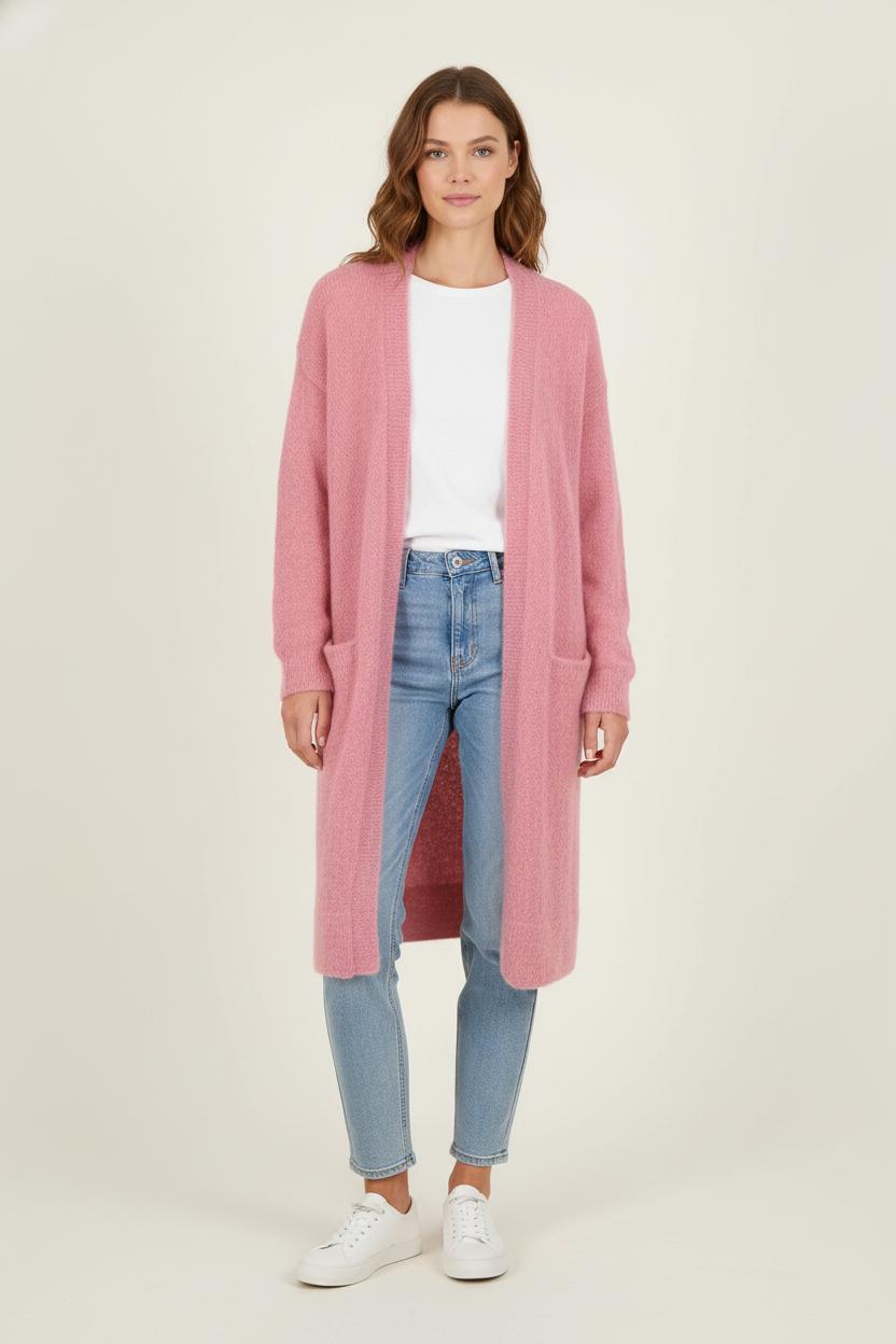 Cardigan Rose - Taille S/36 de la marque Sud express | PARAD80018 - Vendu par Paradigme - Image 1