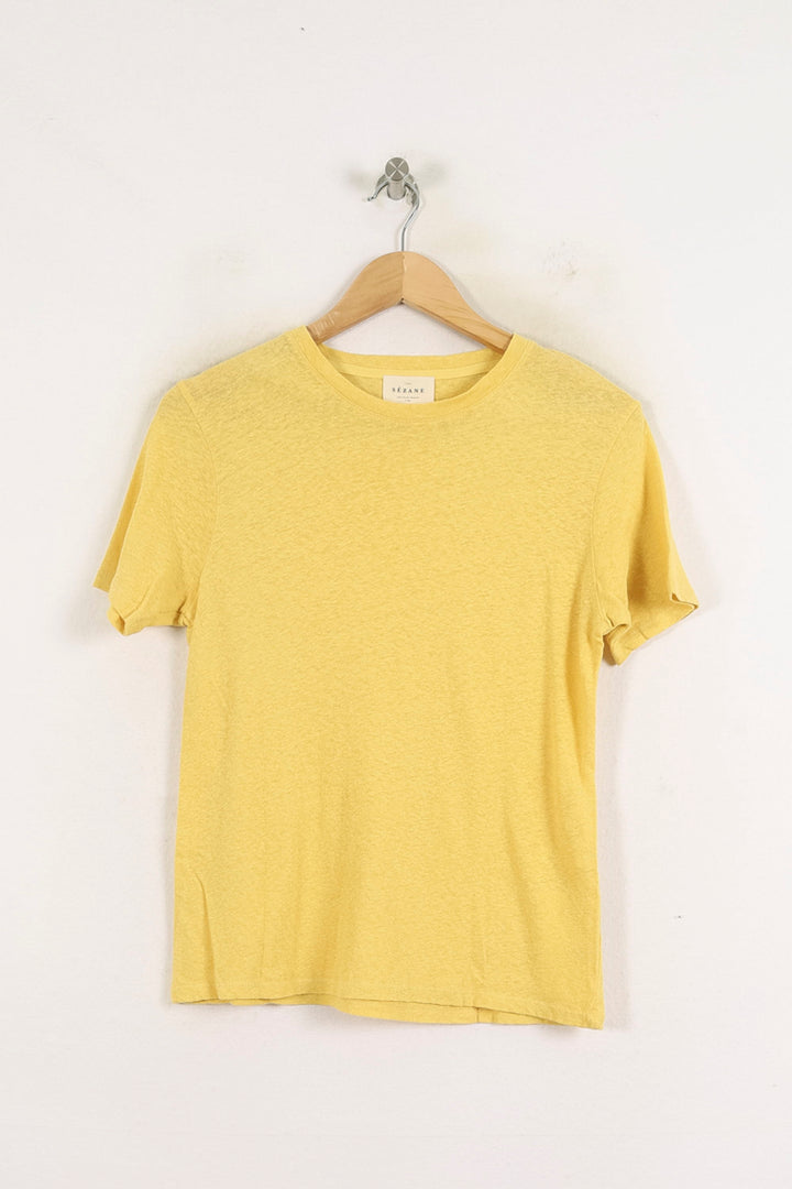 Tee-shirt Jaune - Taille XS/34 de la marque Sézane | PARAD80022 - Vendu par Paradigme - Image 2