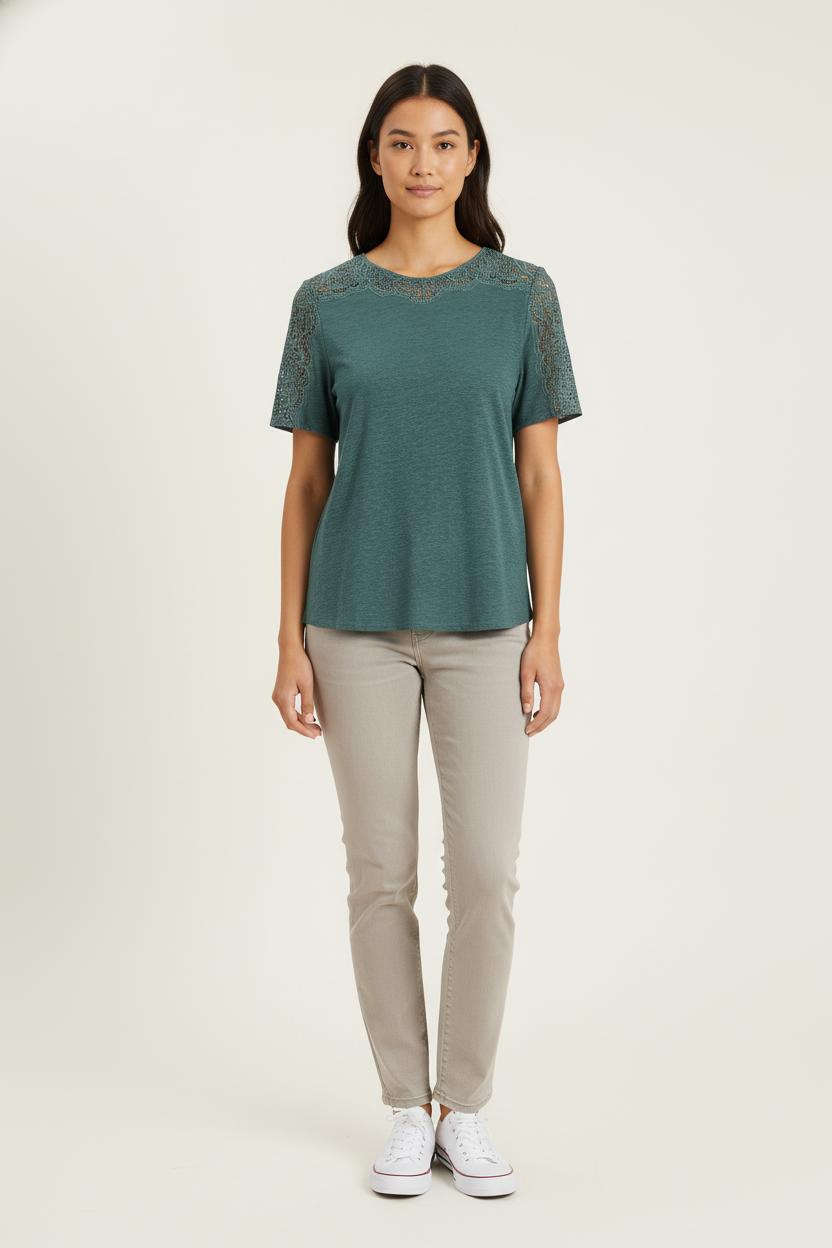 Tee-shirt Vert - Taille M/38 de la marque Sézane | PARAD80023 - Vendu par Paradigme - Image 1