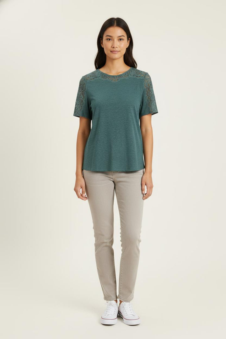 Tee-shirt Vert - Taille M/38 de la marque Sézane | PARAD80023 - Vendu par Paradigme - Image 1