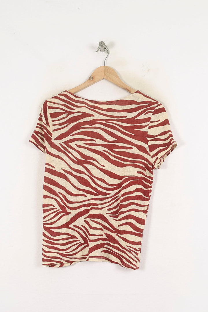 Tee-shirt Beige et Rouge - Taille XS/34 de la marque Sézane | PARAD80033 - Vendu par Paradigme - Image 4