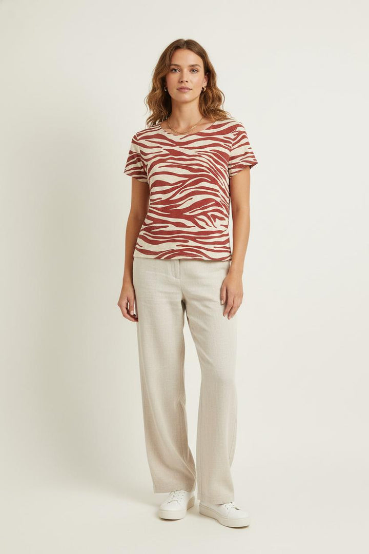 Tee-shirt Beige et Rouge - Taille XS/34 de la marque Sézane | PARAD80033 - Vendu par Paradigme - Image 1