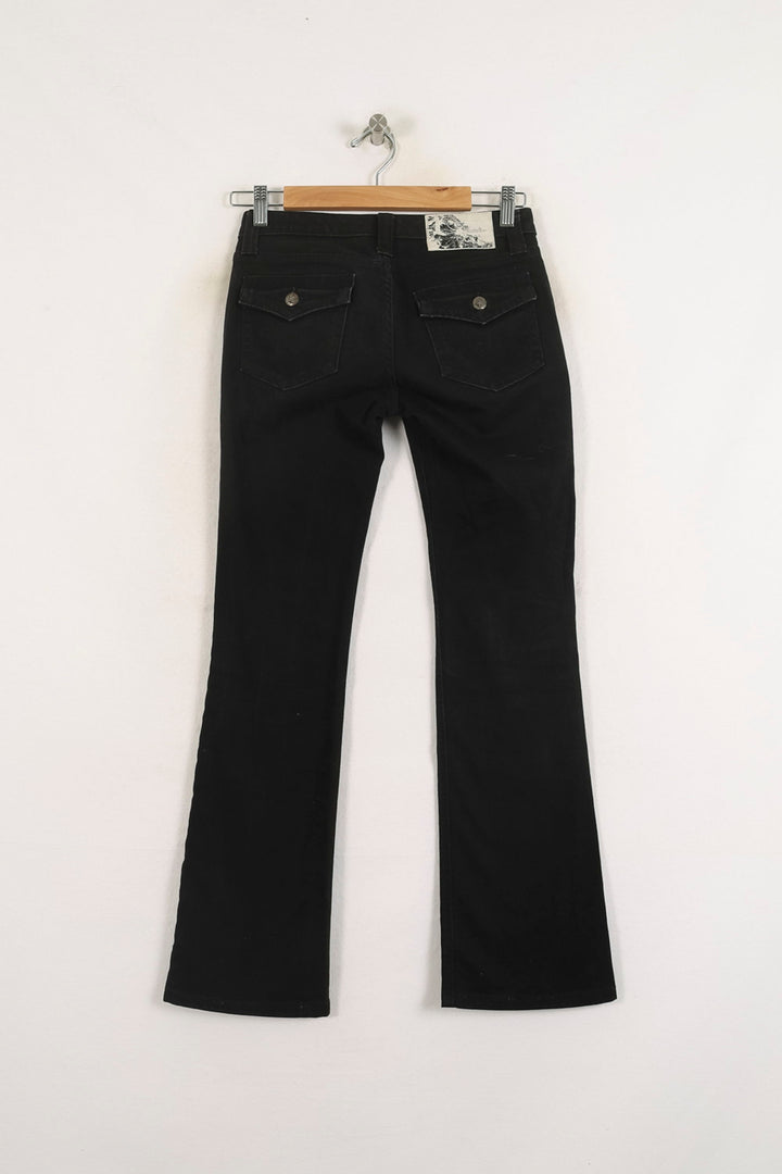 Jean Évasé Noir - Taille S/36 de la marque Sandro | PARAD80038 - Vendu par Paradigme - Image 4