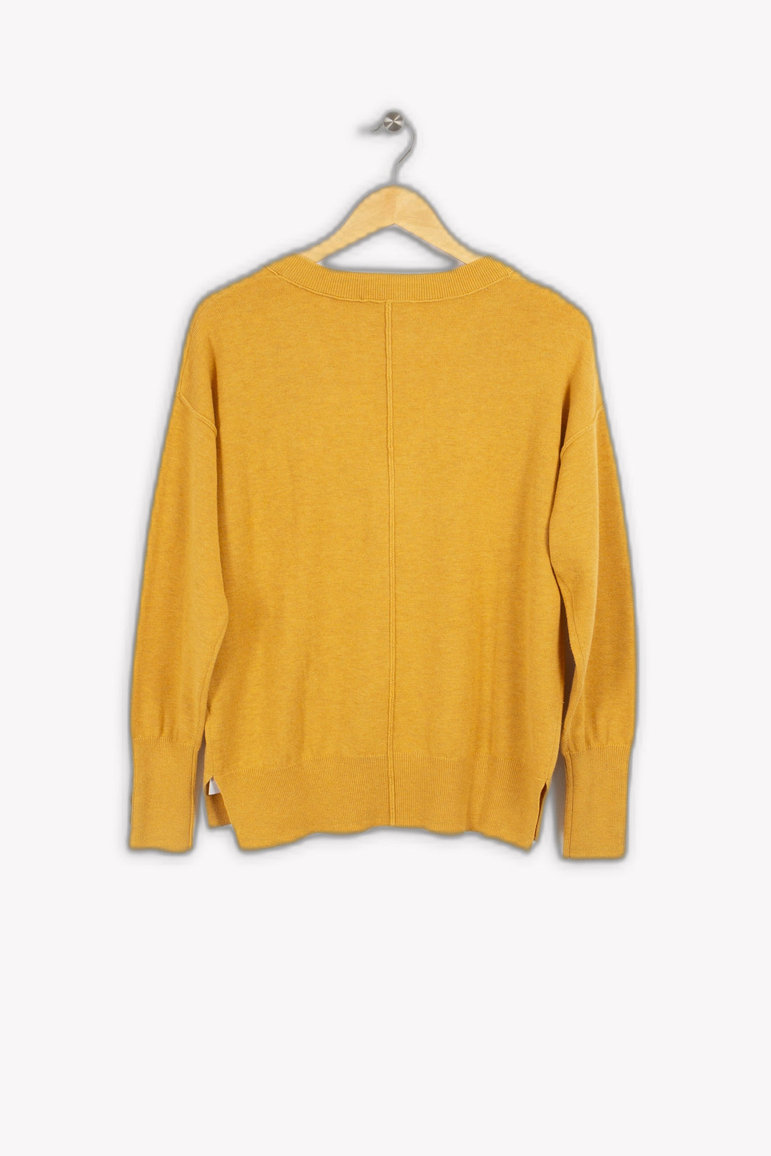 Einfacher orangefarbener Pullover – S/36