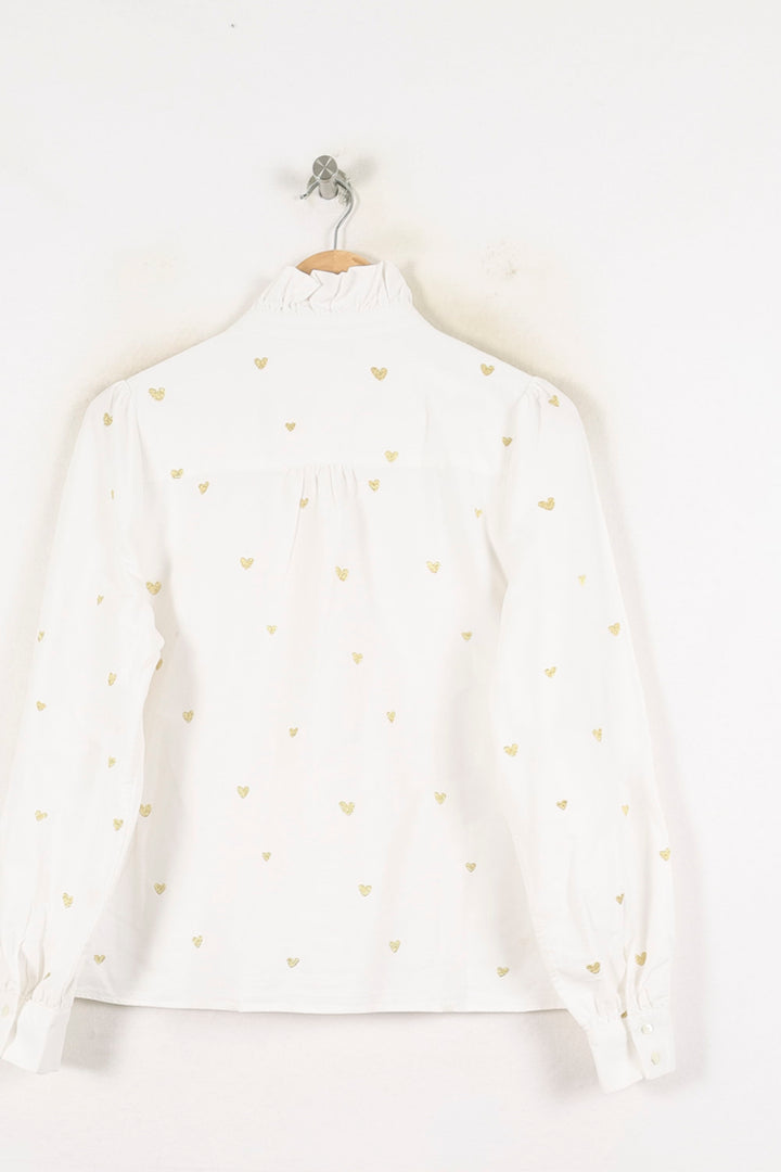 Chemise Blanche et Dorée - Taille L/40 de la marque Sézane | PARAD80073 - Vendu par Paradigme - Image 4