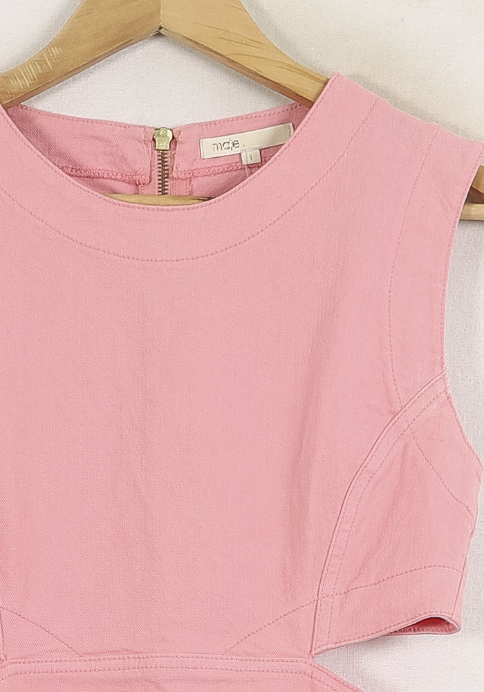 Robe Courte Rose - Taille S/36 de la marque Maje | PARAD80088 - Vendu par Paradigme - Image 3
