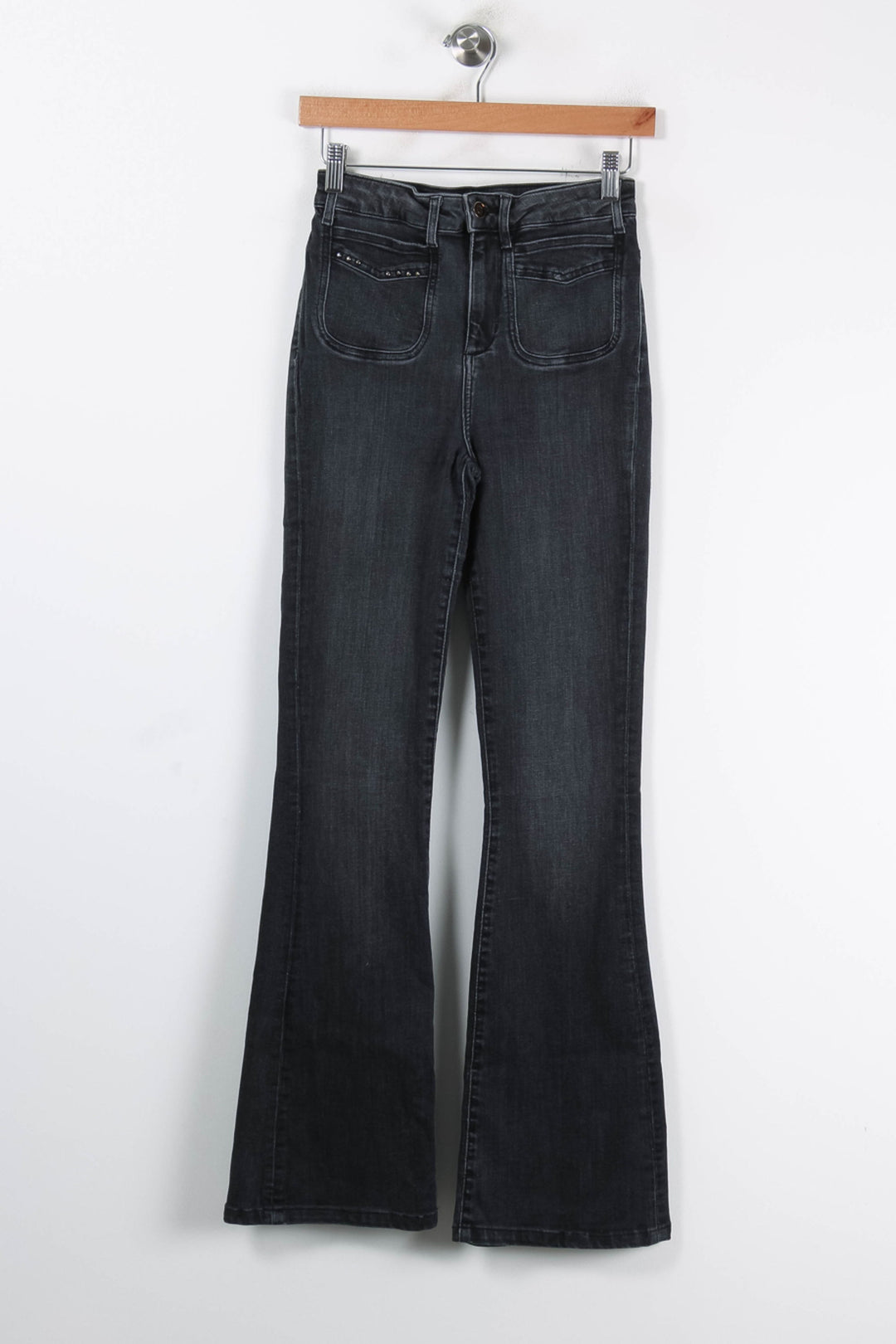 Jean Évasé Gris - Taille S/36 de la marque Liu Jo | PARAD80103 - Vendu par Paradigme - Image 2