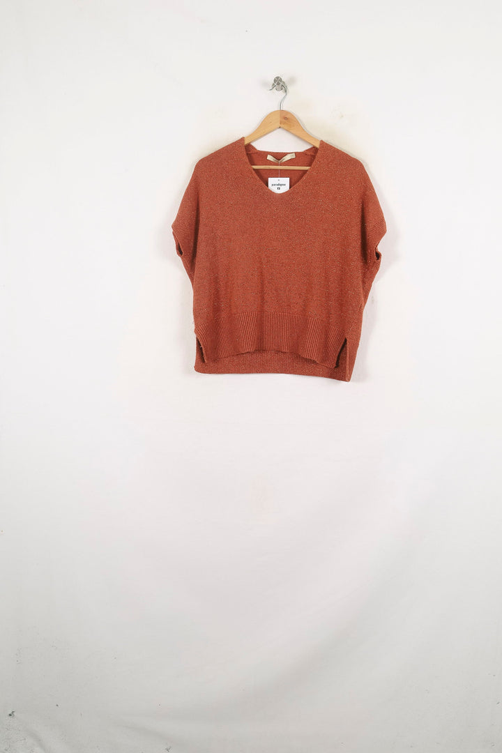Pull Orange - Taille S/36 de la marque La Fée Maraboutée | PARAD80111 - Vendu par Paradigme - Image 2