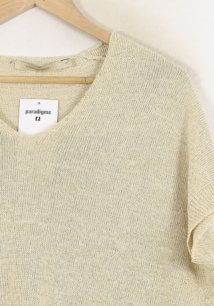 Pull Beige - Taille S/36 de la marque La Fée Maraboutée | PARAD80113 - Vendu par Paradigme - Image 3