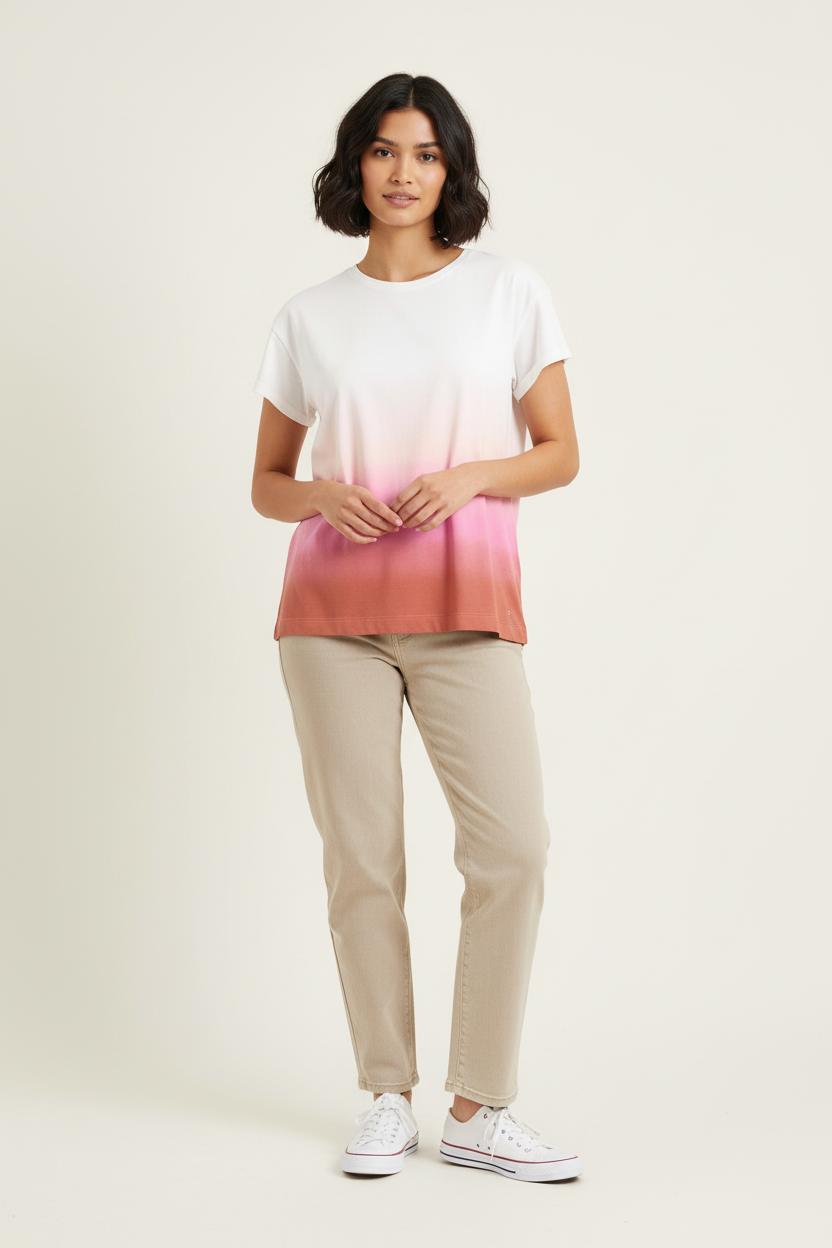 Tee-shirt Blanc et Rose - Taille L/40 de la marque Des petits hauts | PARAD80114 - Vendu par Paradigme - Image 1