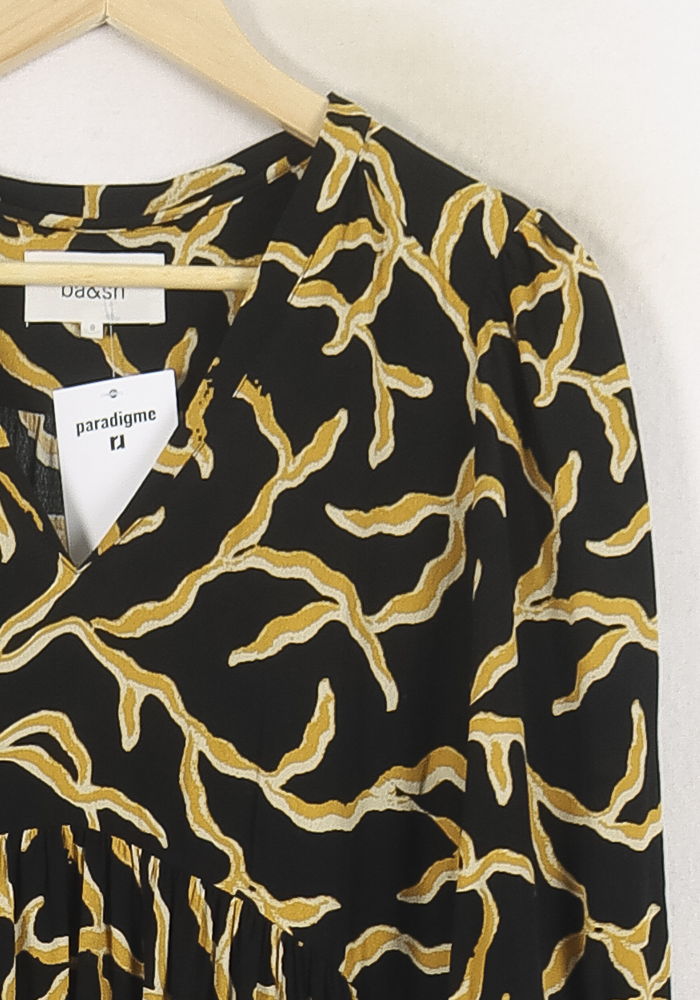 Robe Courte Noire et Jaune - Taille XS/34 de la marque ba&sh | PARAD80136 - Vendu par Paradigme - Image 3