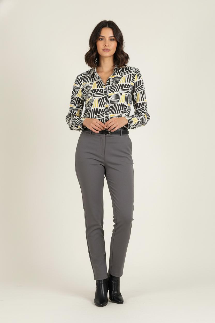 Chemise Noir et Jaune - Taille S/36 de la marque Caroll | PARAD80145 - Vendu par Paradigme - Image 1