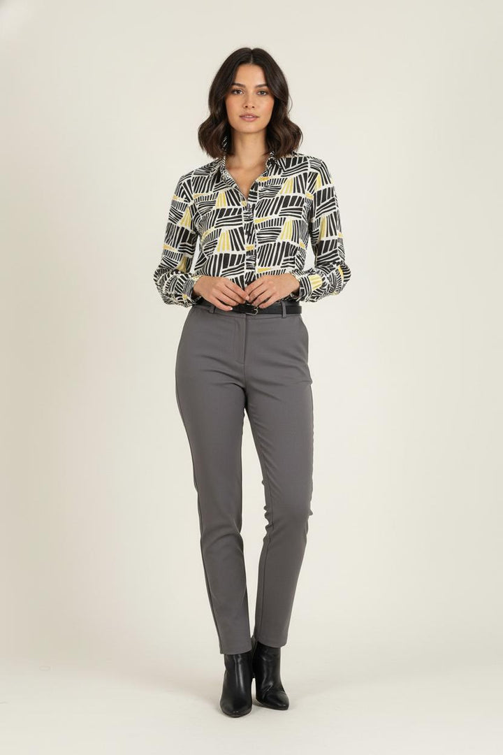 Chemise Noir et Jaune - Taille S/36 de la marque Caroll | PARAD80145 - Vendu par Paradigme - Image 1