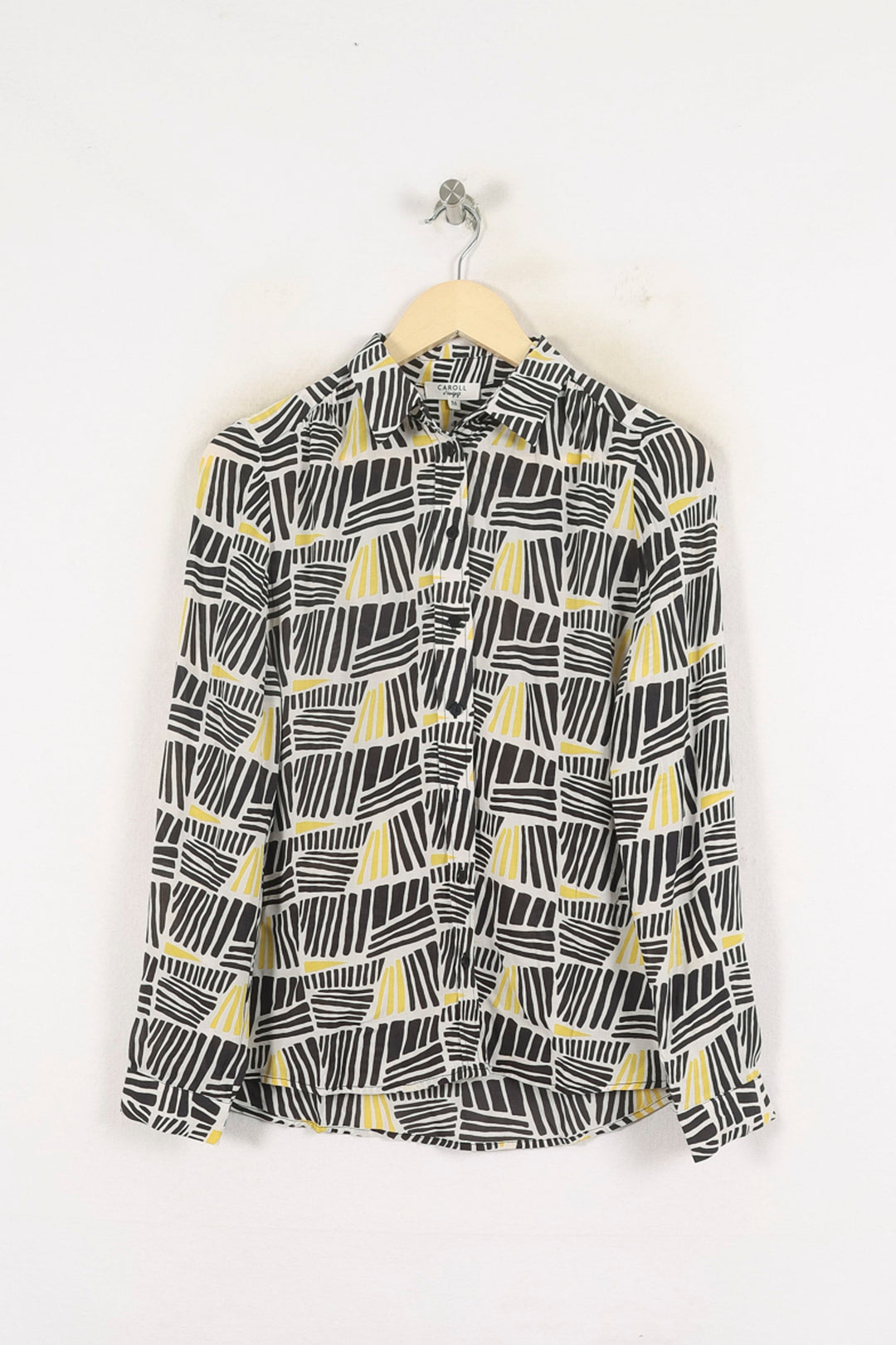 Chemise Noir et Jaune - Taille S/36 de la marque Caroll | PARAD80145 - Vendu par Paradigme - Image 2