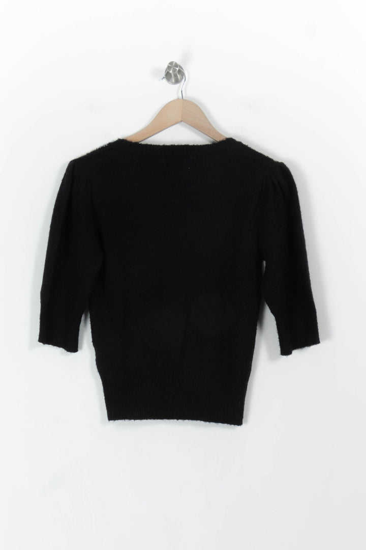 Pull Noir - Taille S/36 de la marque Maison 123 | PARAD80148 - Vendu par Paradigme - Image 4
