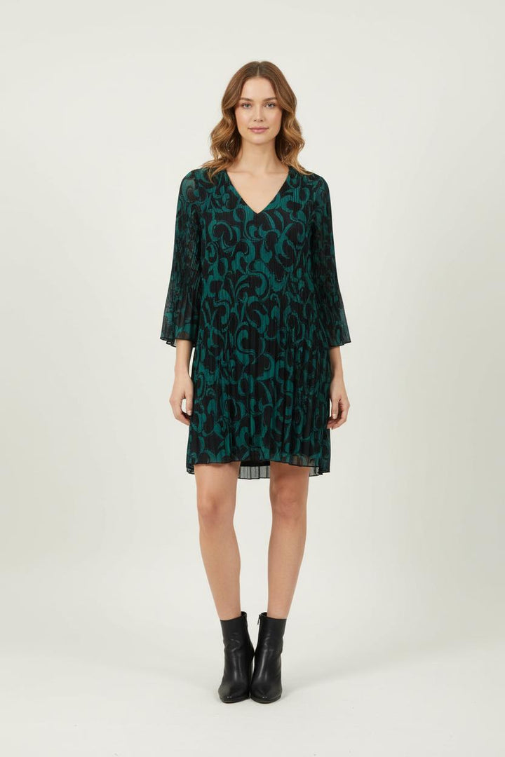 Robe Verte et Noire - Taille S/36 de la marque La Fée Maraboutée | PARAD80152 - Vendu par Paradigme - Image 1