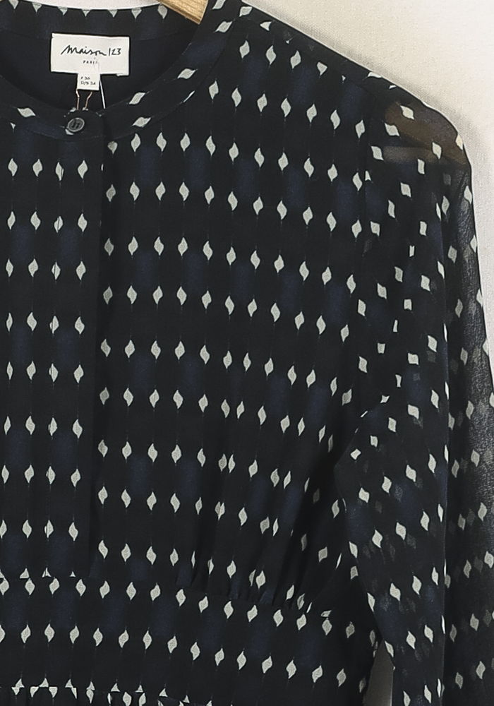 Robe Longue Bleu et Blanc - Taille S/36 de la marque Maison 123 | PARAD80154 - Vendu par Paradigme - Image 3