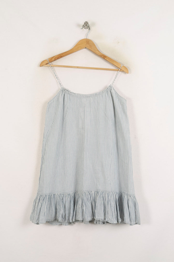 Robe Courte Rayée Blanc et Bleu - Taille XS/34 de la marque Sézane | PARAD80169 - Vendu par Paradigme - Image 4