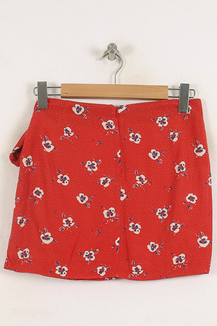 Jupe Portefeuille Rouge et Blanc - Taille S/36 de la marque Sézane | PARAD80172 - Vendu par Paradigme - Image 4