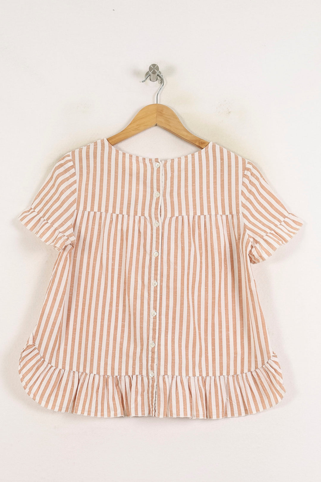Blouse Rayée Beige et Blanche - Taille S/36 de la marque Sézane | PARAD80173 - Vendu par Paradigme - Image 4