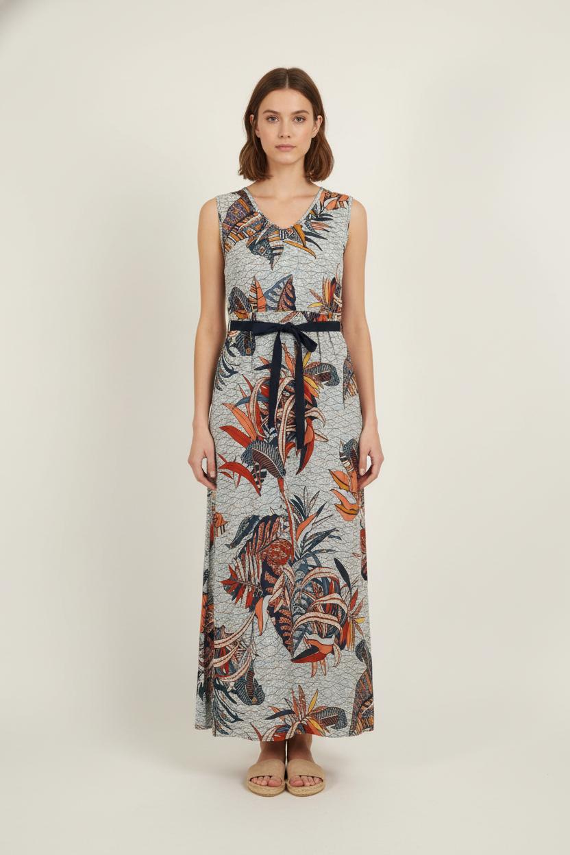 Robe Longue Multicolore - Taille M/38 de la marque La Fée Maraboutée | PARAD80184 - Vendu par Paradigme - Image 1