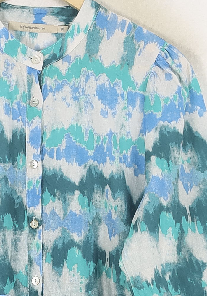 Robe Longue Bleu et Vert - Taille M/38 de la marque La Fée Maraboutée | PARAD80185 - Vendu par Paradigme - Image 3