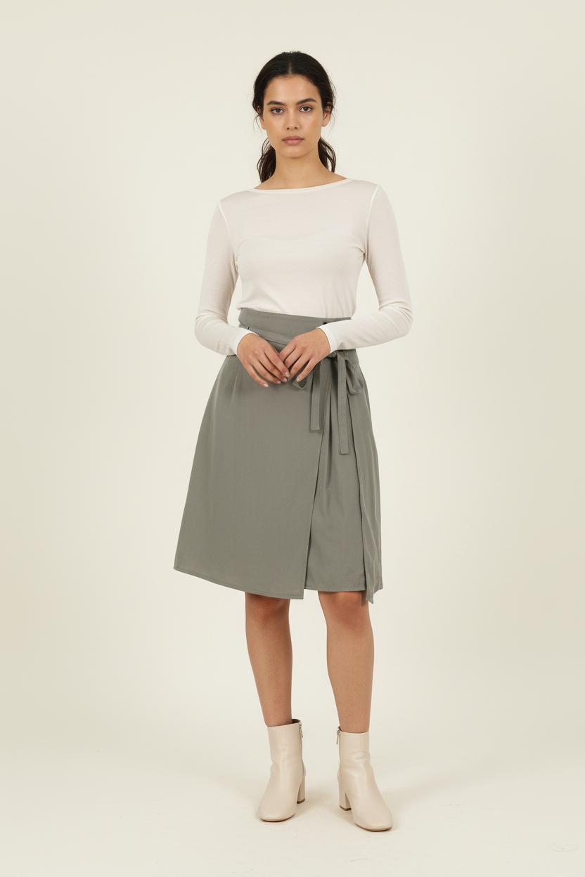 Jupe Taille Haute Grise - Taille M/38 de la marque One Step | PARAD80186 - Vendu par Paradigme - Image 1